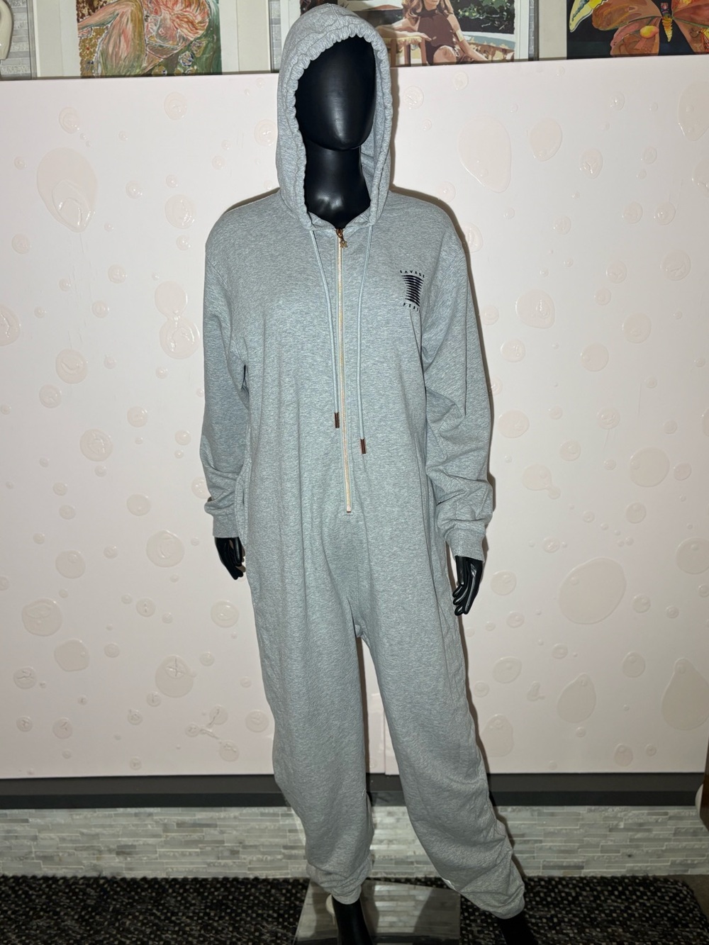 Savage X Fenty Forever Savage Showgirl Hooded Onesie, Large, NWOT, never worn